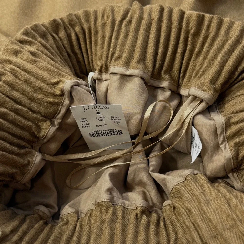 J.Crew Wool-Blend Gathered Waist‎ Mini Skirt Camel Womens 0